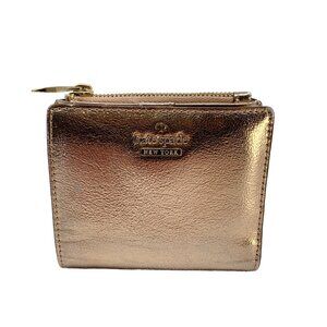 Kate Spade Cameron Street Metallic Rose Gold Bi-Fold Wallet